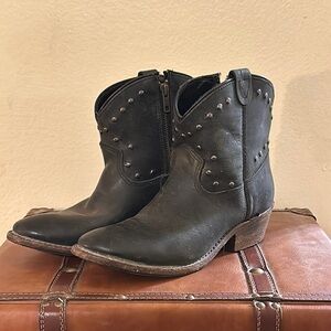 Black Studded Ankle Boots